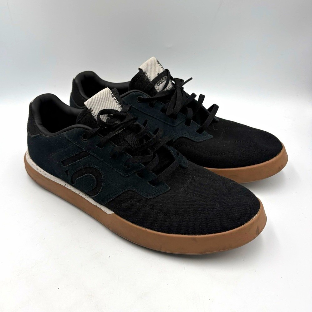 adidas Five Ten Sleuth Black Gum Low Top Canvas Sneakers Mens 9.5 EE8893